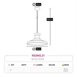 Nevo Tekli Sarkıt Siyah Gold NS2042