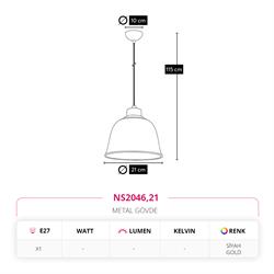 Nevo Tekli Sarkıt Siyah Gold NS2046