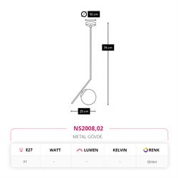 Nevo Tekli Sarkıt Siyah NS2008