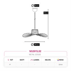 Nevo Tekli Sarkıt Siyah NS2015