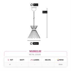 Nevo Tekli Sarkıt Siyah NS2022