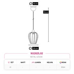 Nevo Tekli Sarkıt Siyah NS2025