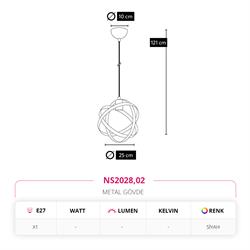 Nevo Tekli Sarkıt Siyah NS2028