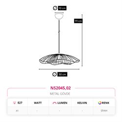 Nevo Tekli Sarkıt Siyah NS2045