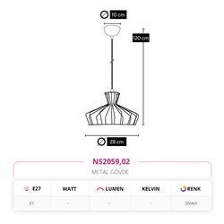 Nevo Tekli Sarkıt Siyah NS2059