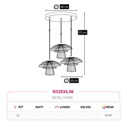 Nevo Üçlü Sarkıt Bakır NS2034