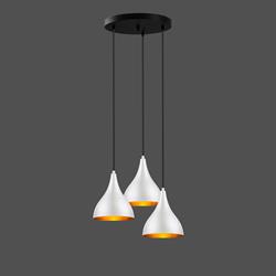 Nevo Üçlü Sarkıt Beyaz Gold NS2051