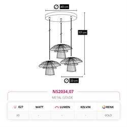 Nevo Üçlü Sarkıt Gold NS2034