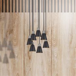 Nevo Yedili Sarkıt Siyah Krom NS2021