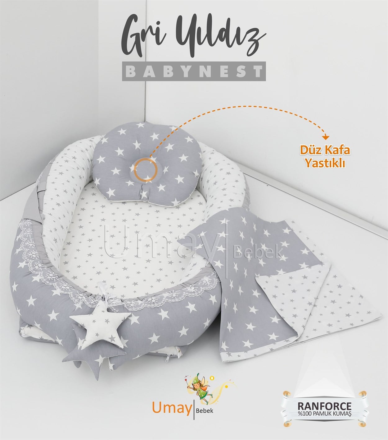 Umay BebekBabynest, bebek pikesi - Gri Yıldız