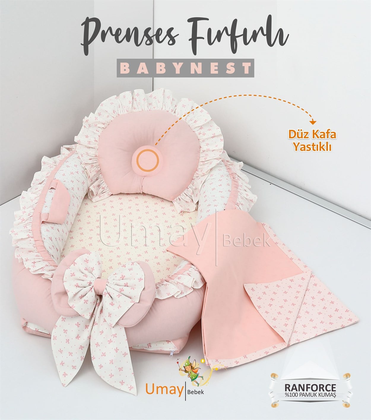 Umay BebekBabynest, bebek pikesi - Prenses Fırfırlı 