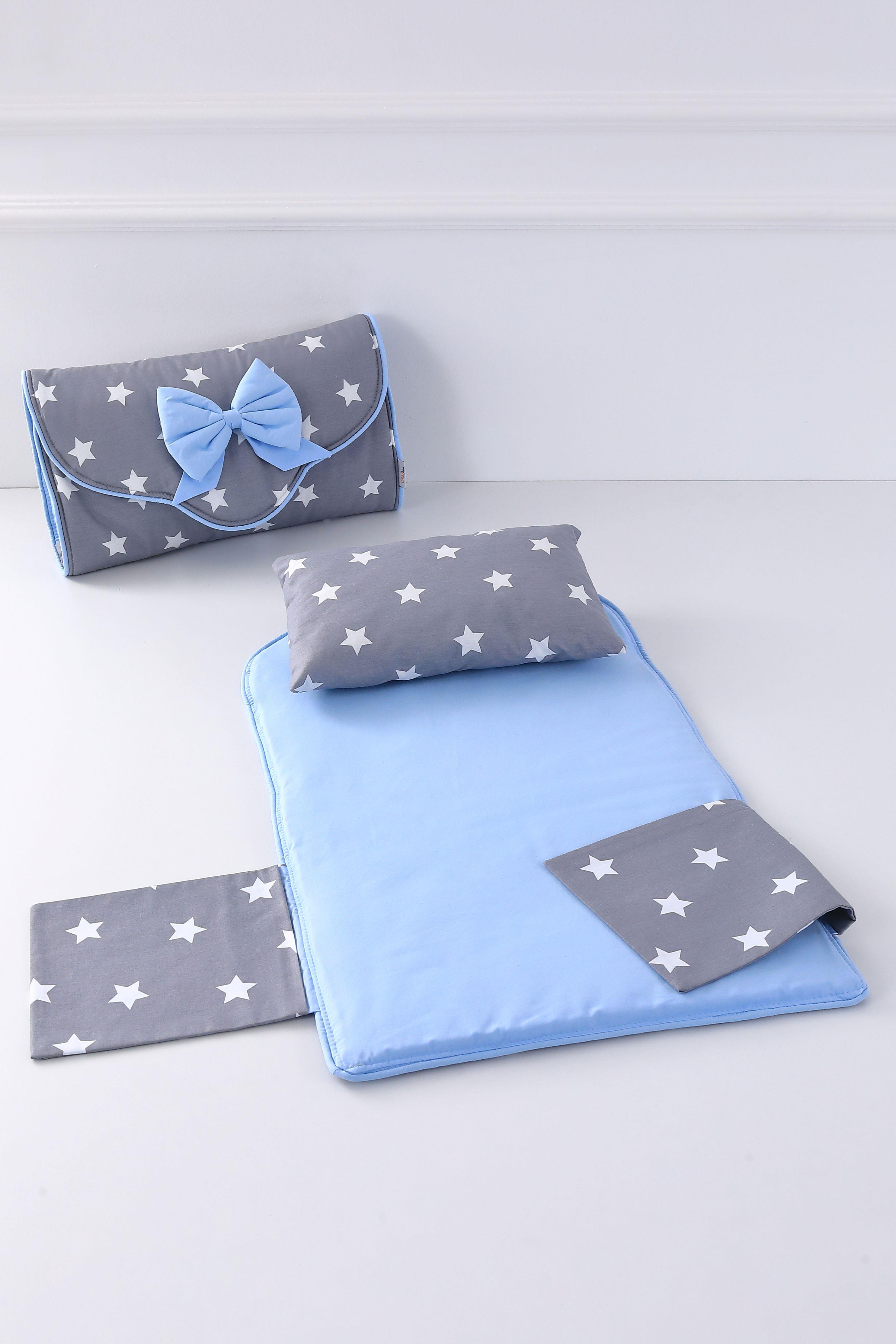 Umay BebekK.Gri Mavi Bebek Alt Açma Çantalı