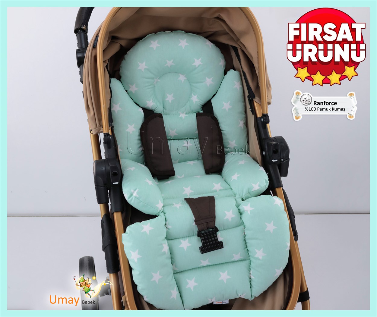 Umay BebekAraba Minderi (Çift Taraflı Yeşil)