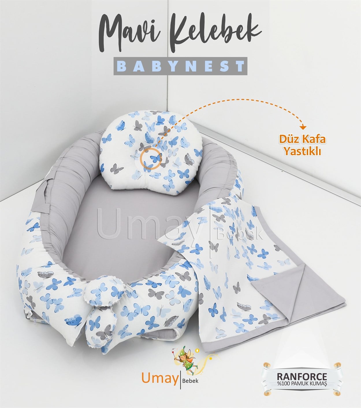 Umay BebekBabynest, bebek pikesi - Mavi Kelebek