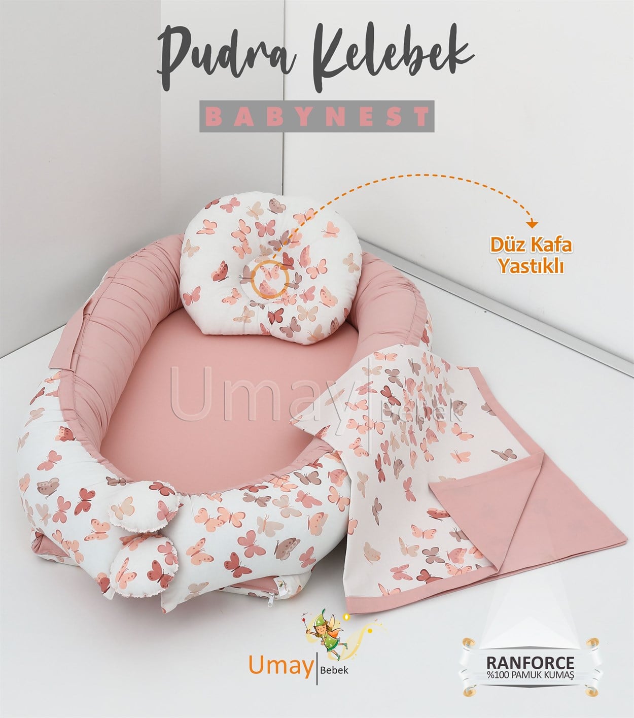 Umay BebekBabynest, bebek pikesi - Pudra Kelebek