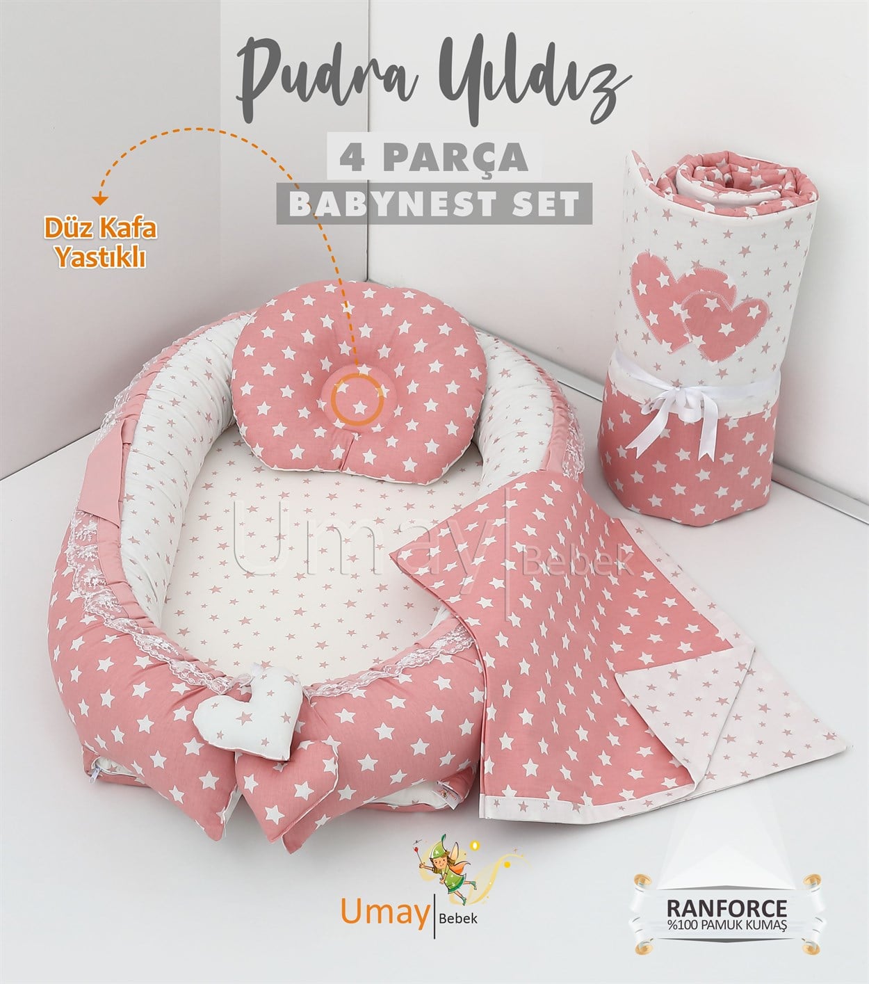 Umay BebekBabynest, Bebek pikesi, yorganı - Pudra Yıldız