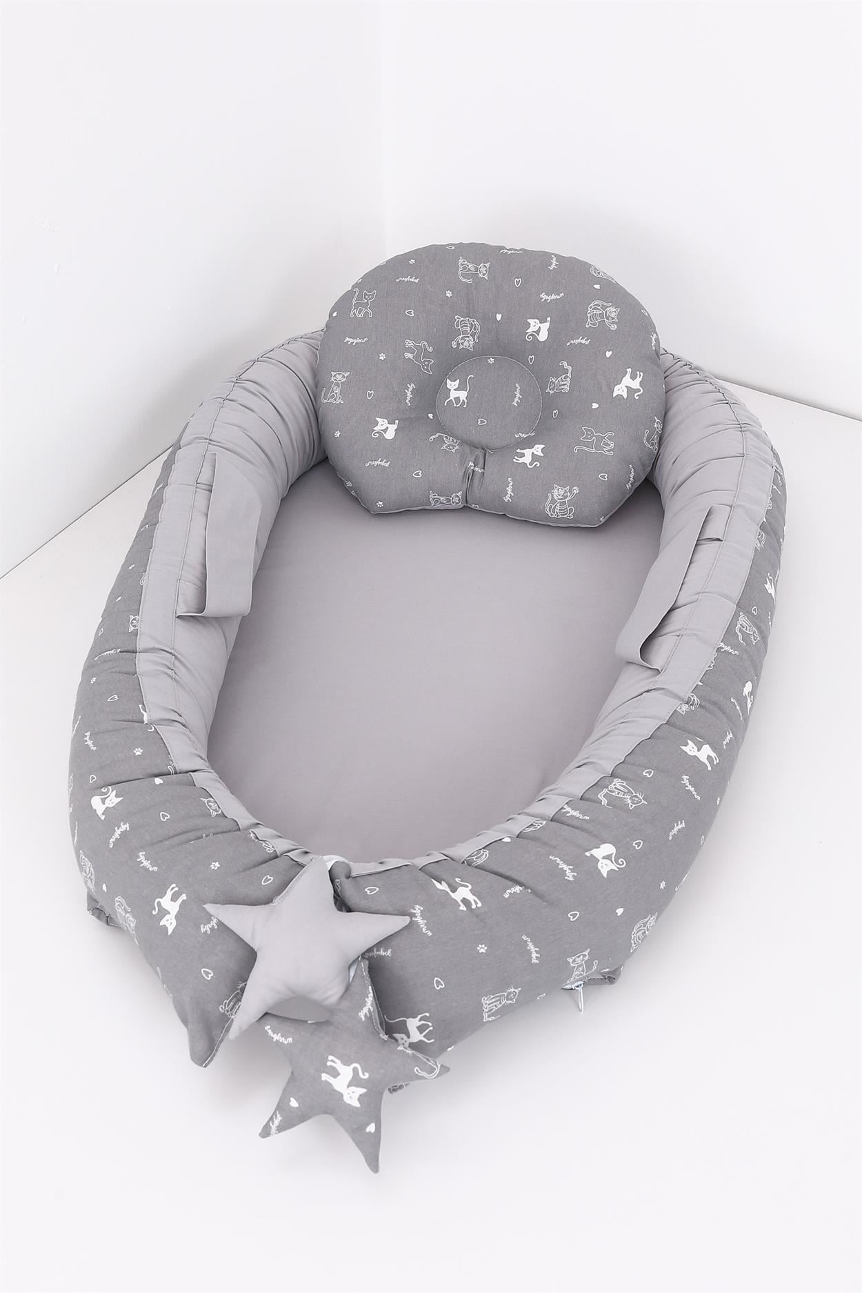 Umay BebekBabynest - Gri Kedi
