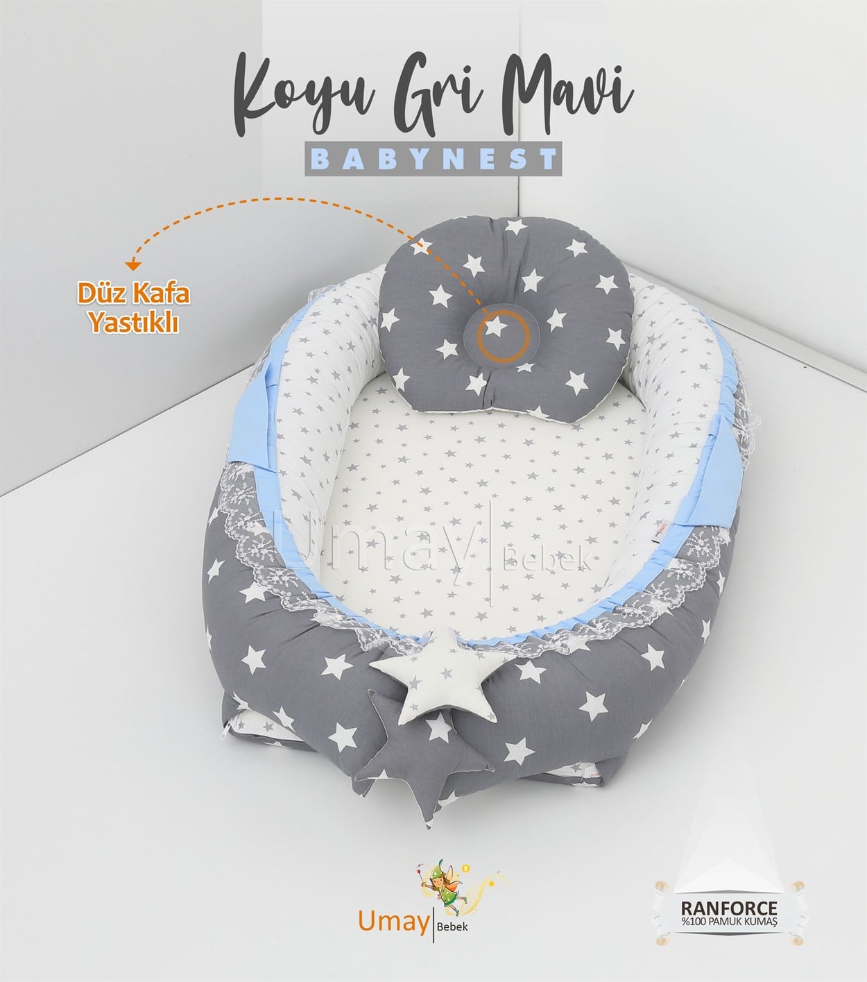 Umay BebekBabynest - Koyu Gri Mavi