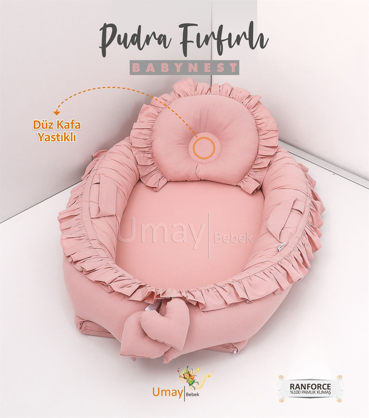 Umay BebekBabynest - Pudra Fırfırlı