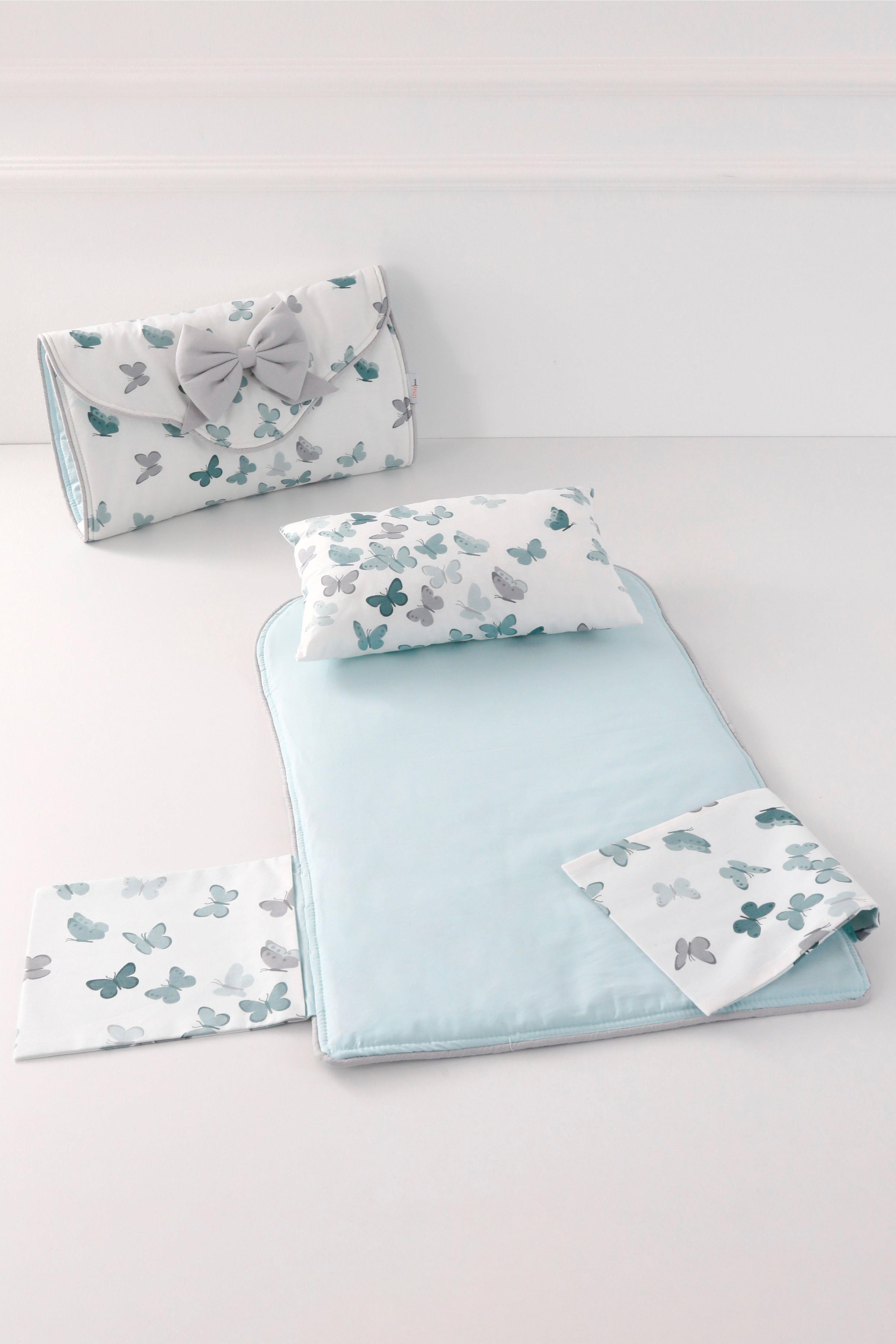 Umay BebekBebek Alt Açma Minderi - Çantalı - Yeşil Kelebek