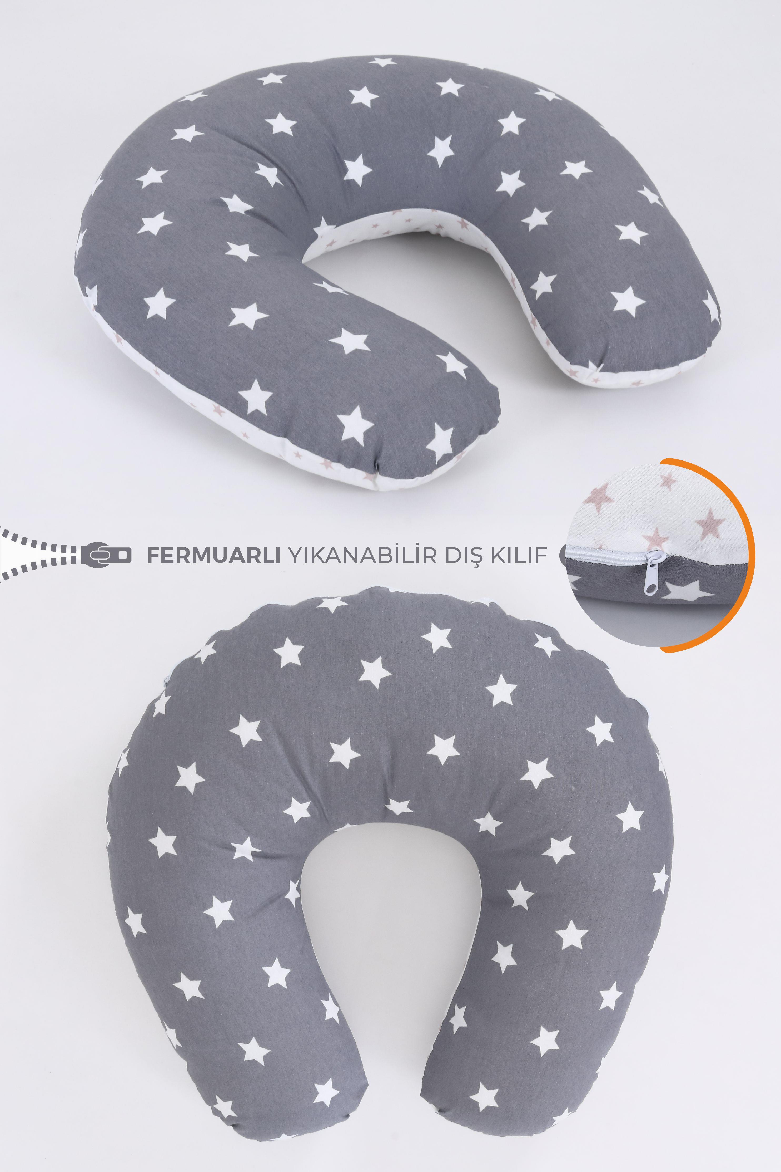 Umay BebekEmzirme Yastığı Minderi (Koyu Gri Pudra)