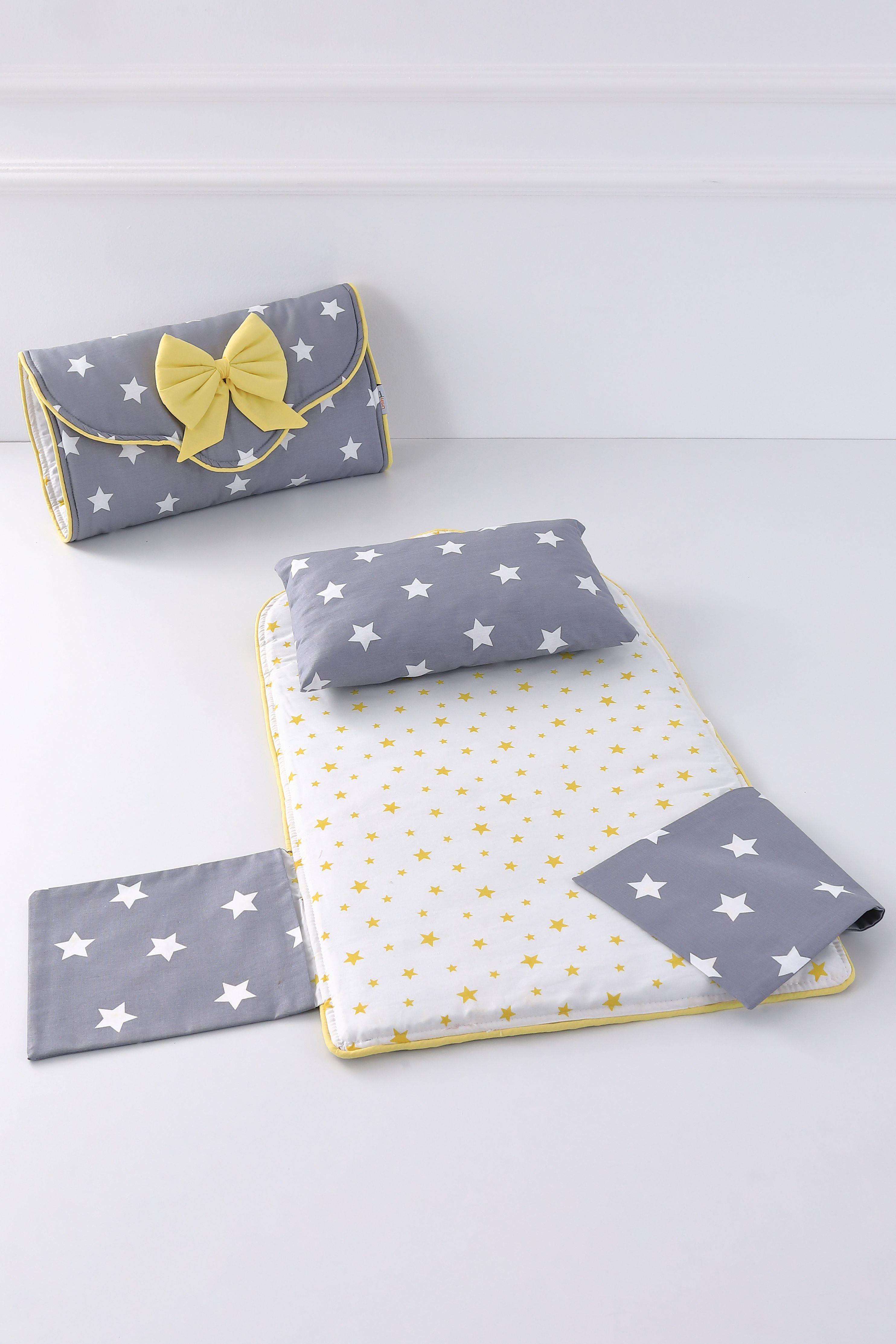 Umay BebekK.Gri Sarı Bebek Alt Açma Çantalı