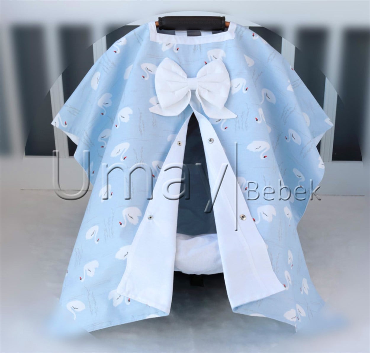 Umay BebekPuset Örtüsü (OUTLET) Mavi Kuğu (Çarşafsız)