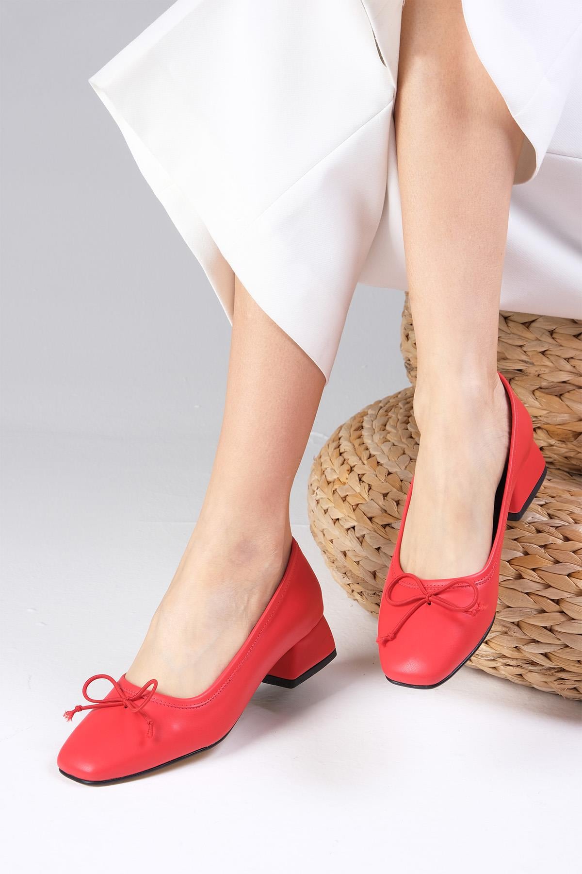 Bellamy Red Short Heels