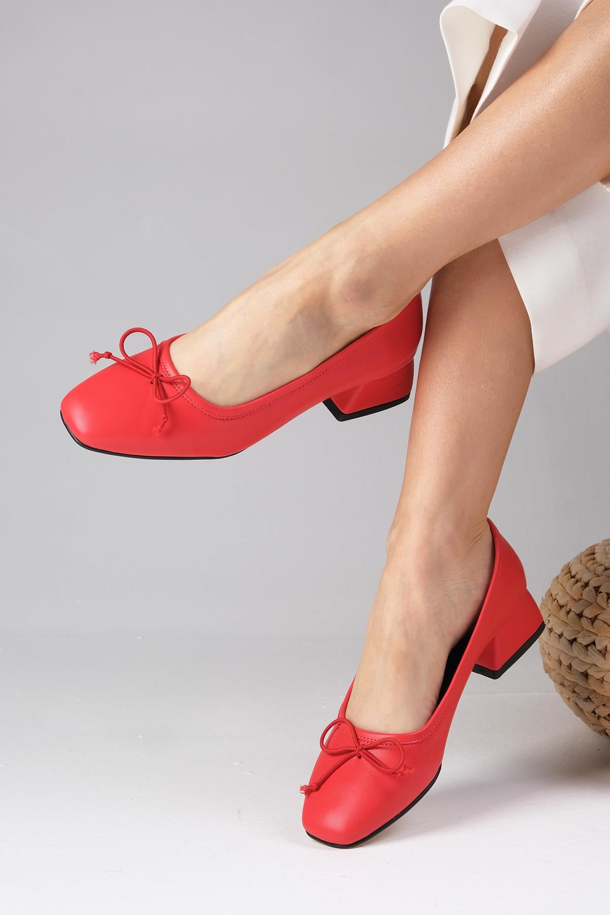 Bellamy Red Short Heels