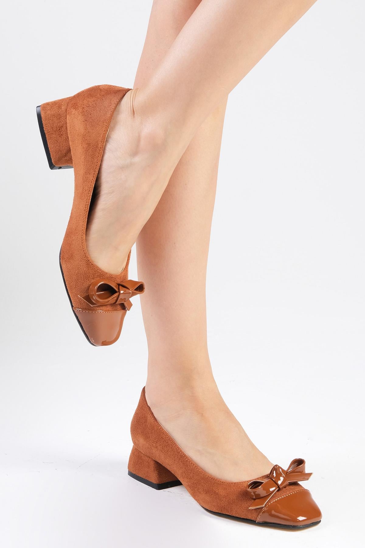Cassidy Tan Color Short Heels