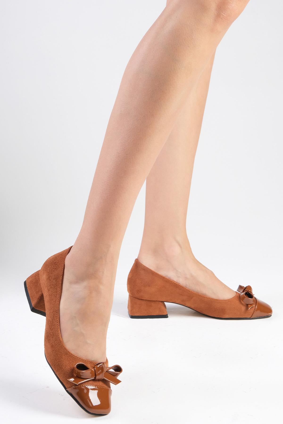 Cassidy Tan Color Short Heels