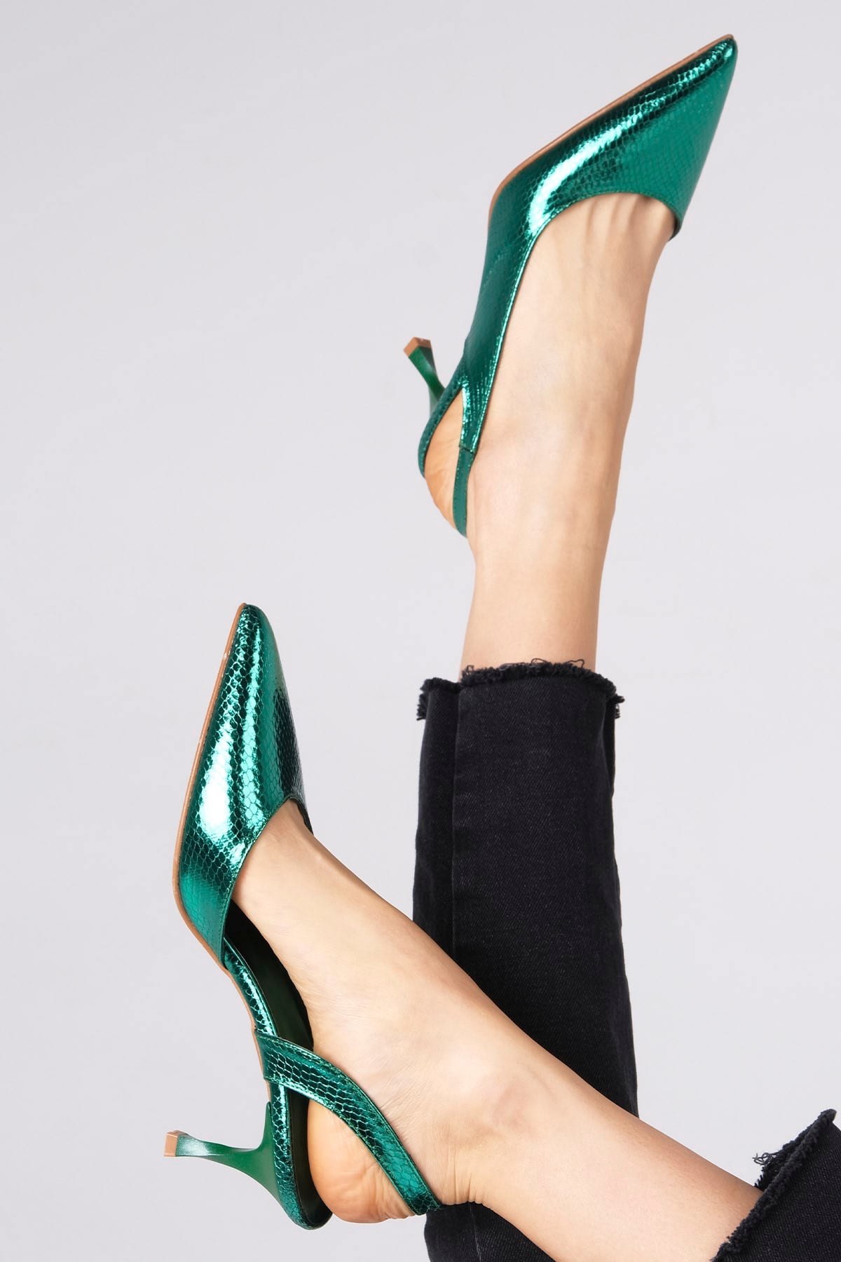 Clarice Green Heels