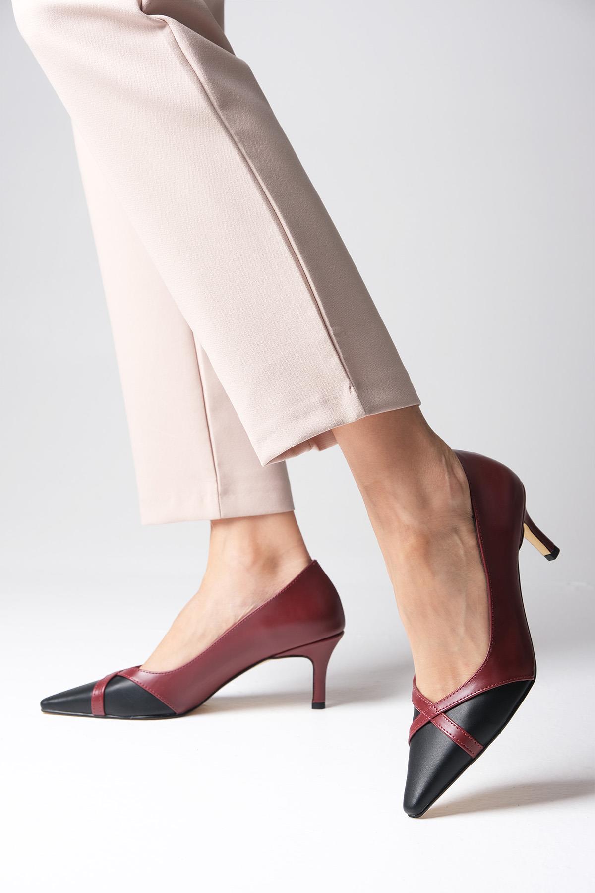 Felice Burgundy Heels