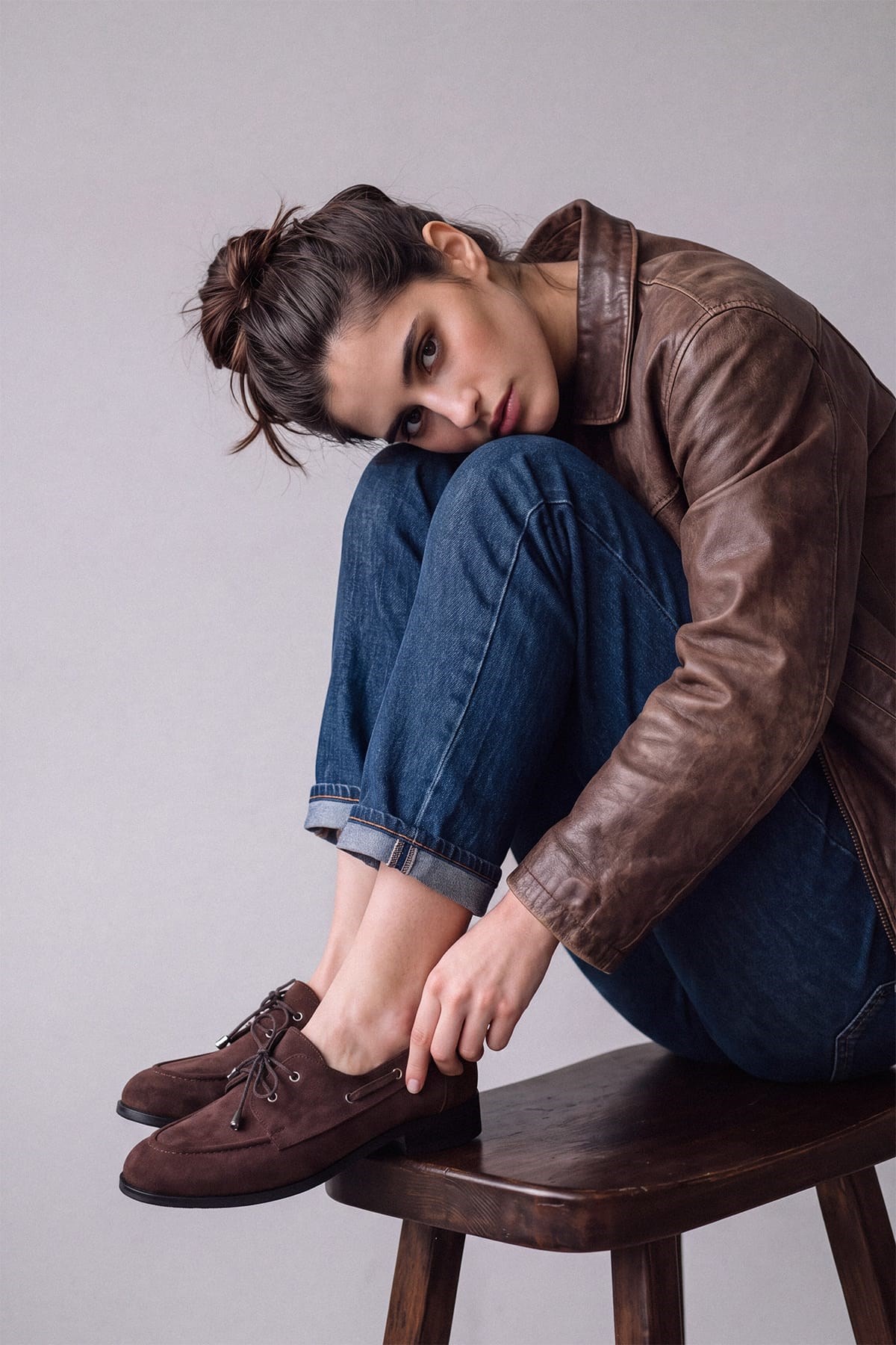 Alina Kahverengi Kuşgözü Detaylı Loafer