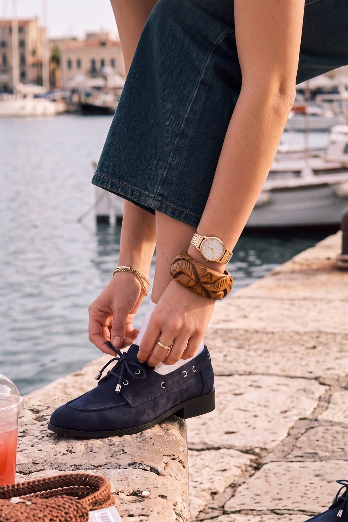 Alina Lacivert Renk Kuşgözü Detaylı Loafer