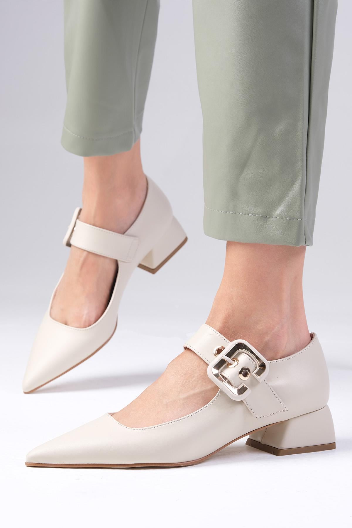 Lilou Beige Short Heels