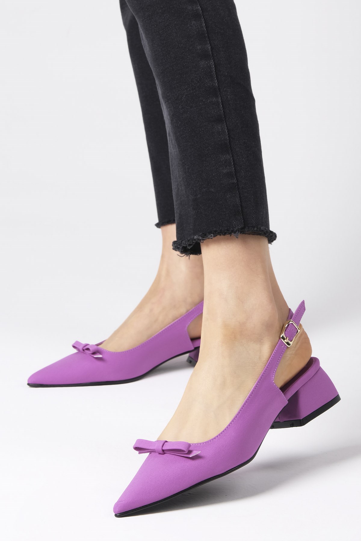 Lynn Purple Short Heels
