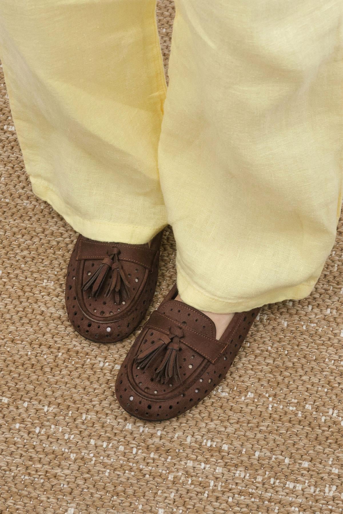 Hazel Kahverengi Püsküllü Loafer