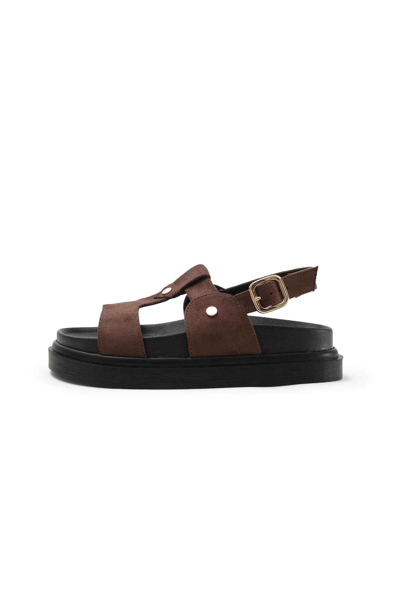 Lexi Kahverengi  Platform Tabanlı Sandalet