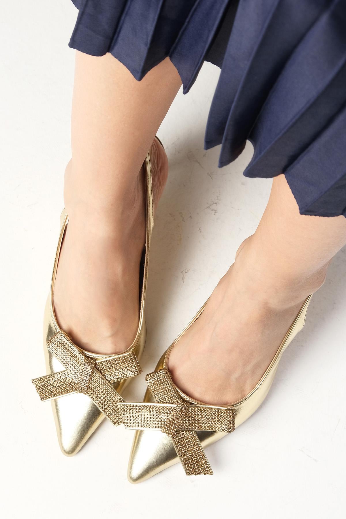 Sheila Gold Color Evening Dress