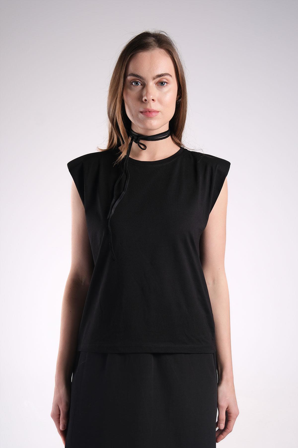 MIOROPA Siyah Renk Vatkalı Tişört