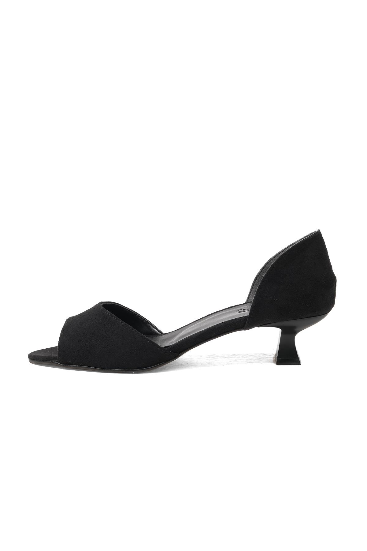 Adrian Siyah Renk Kısa Topuklu Ayakkabı