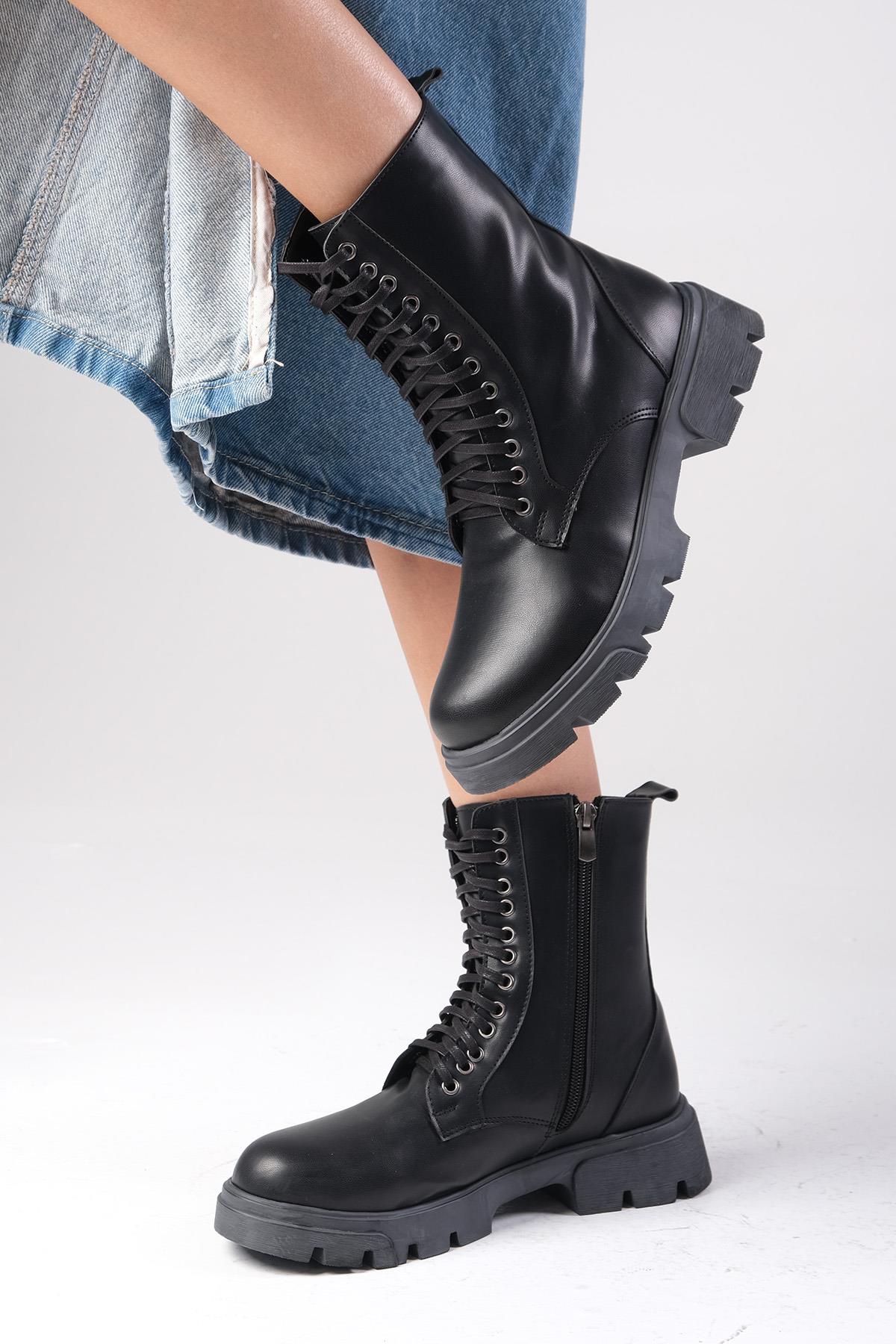 Alvina Siyah Renk Postal Bot