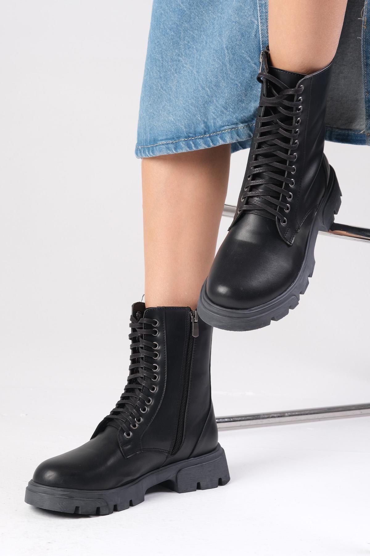 Alvina Siyah Renk Postal Bot