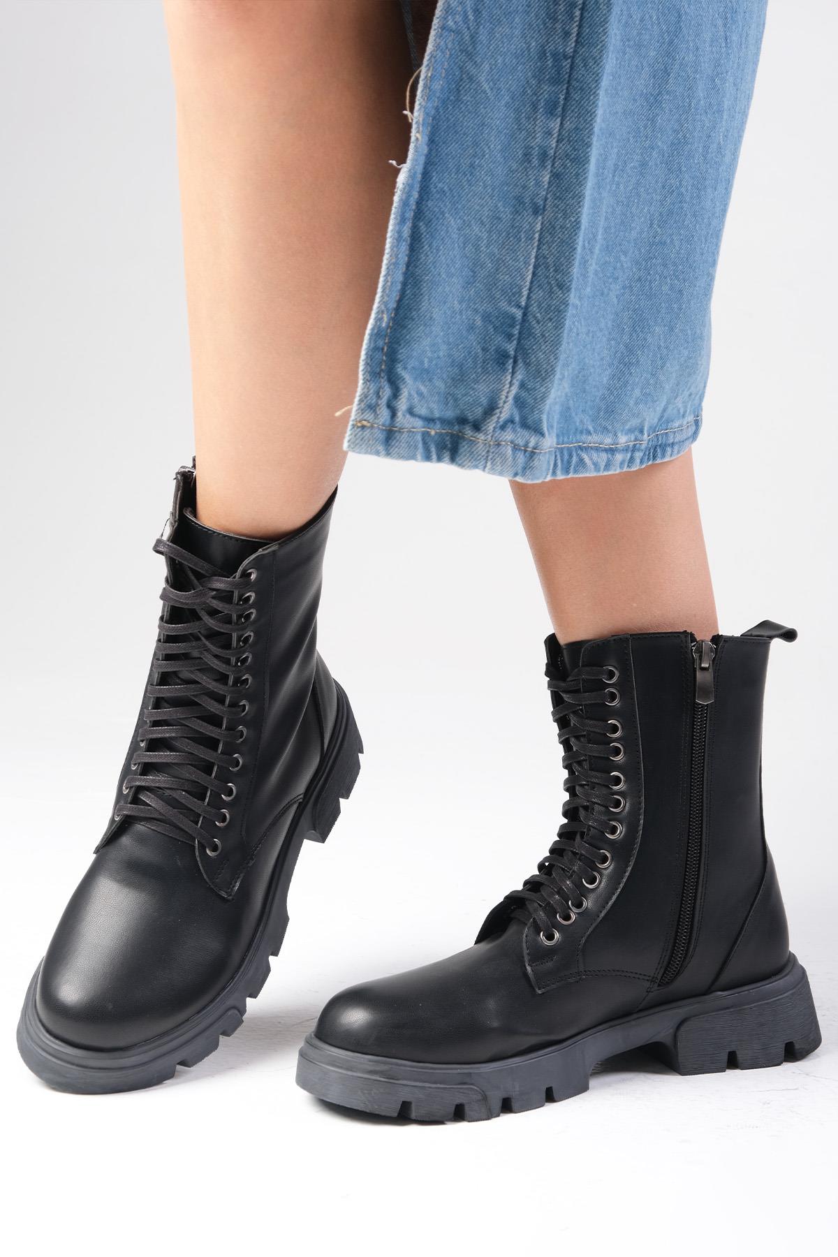 Alvina Siyah Renk Postal Bot