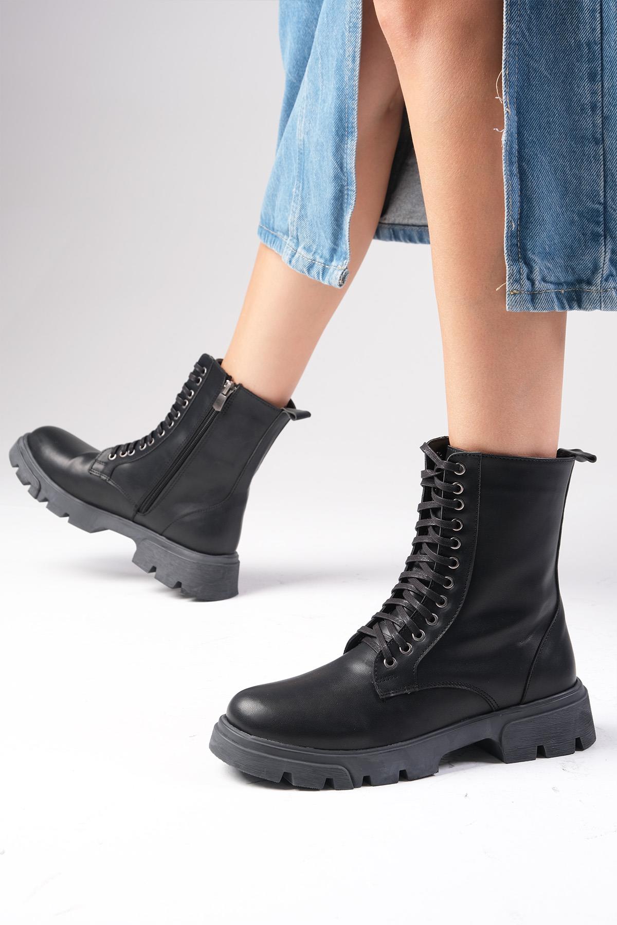 Alvina Siyah Renk Postal Bot