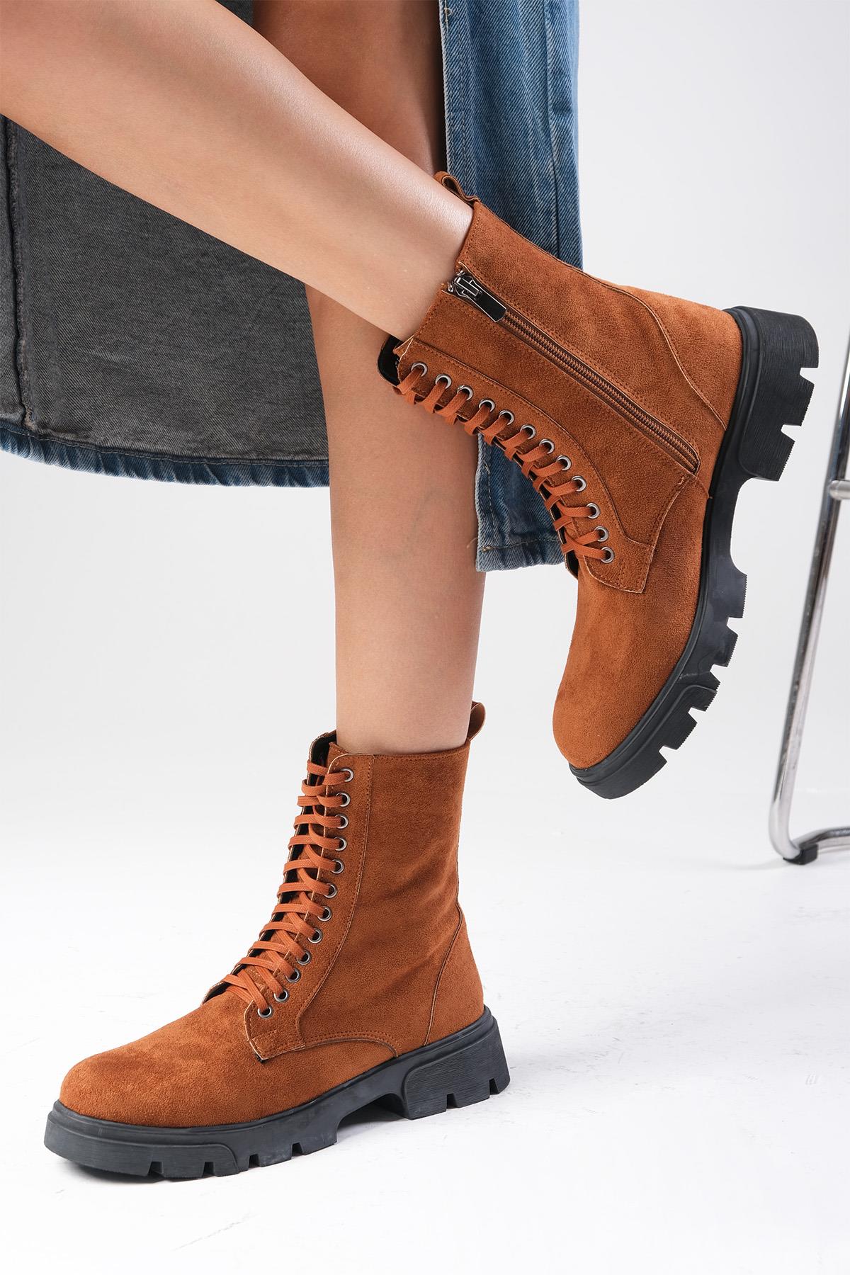 Alvina Taba Renk Süet Postal Bot