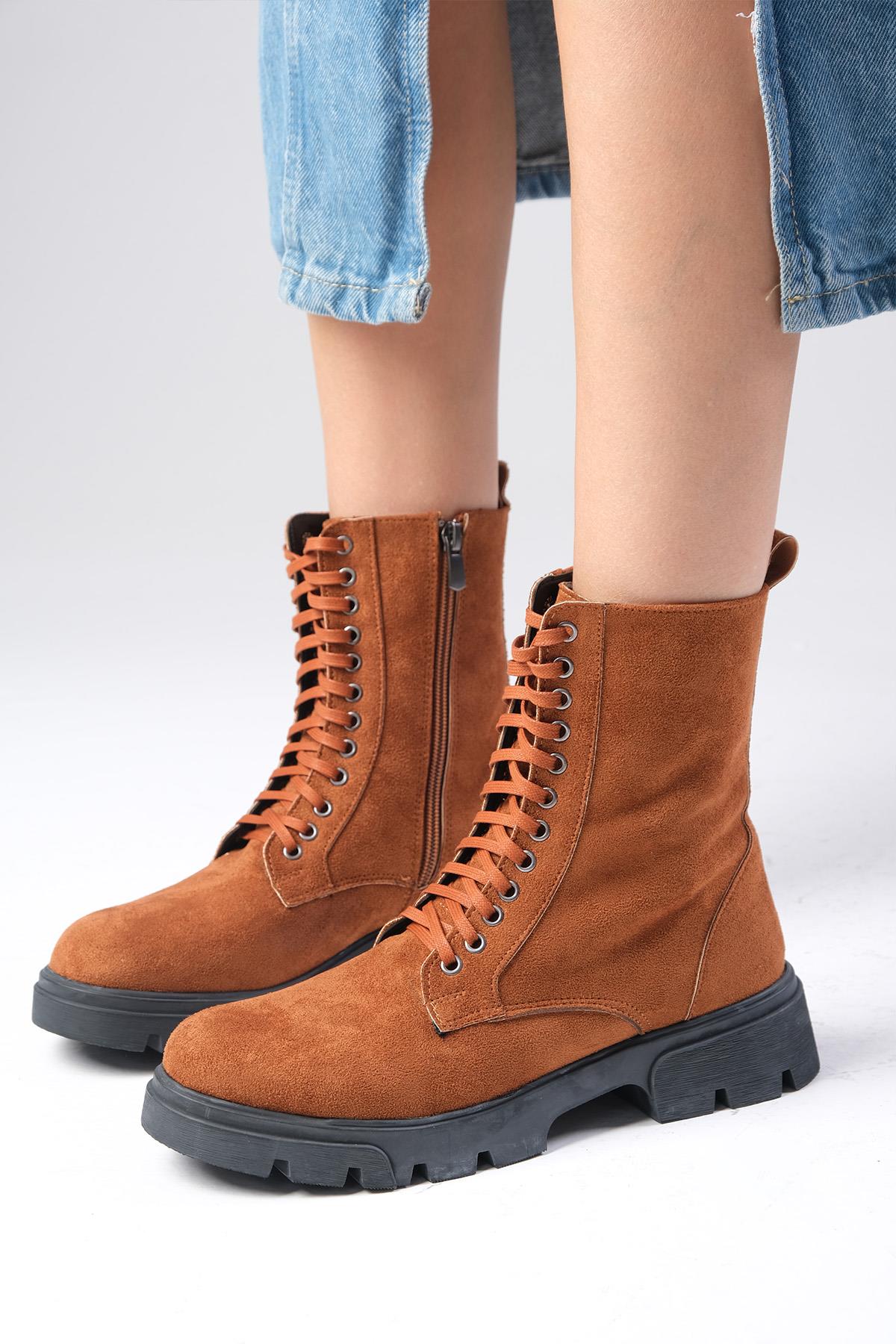 Alvina Taba Renk Süet Postal Bot