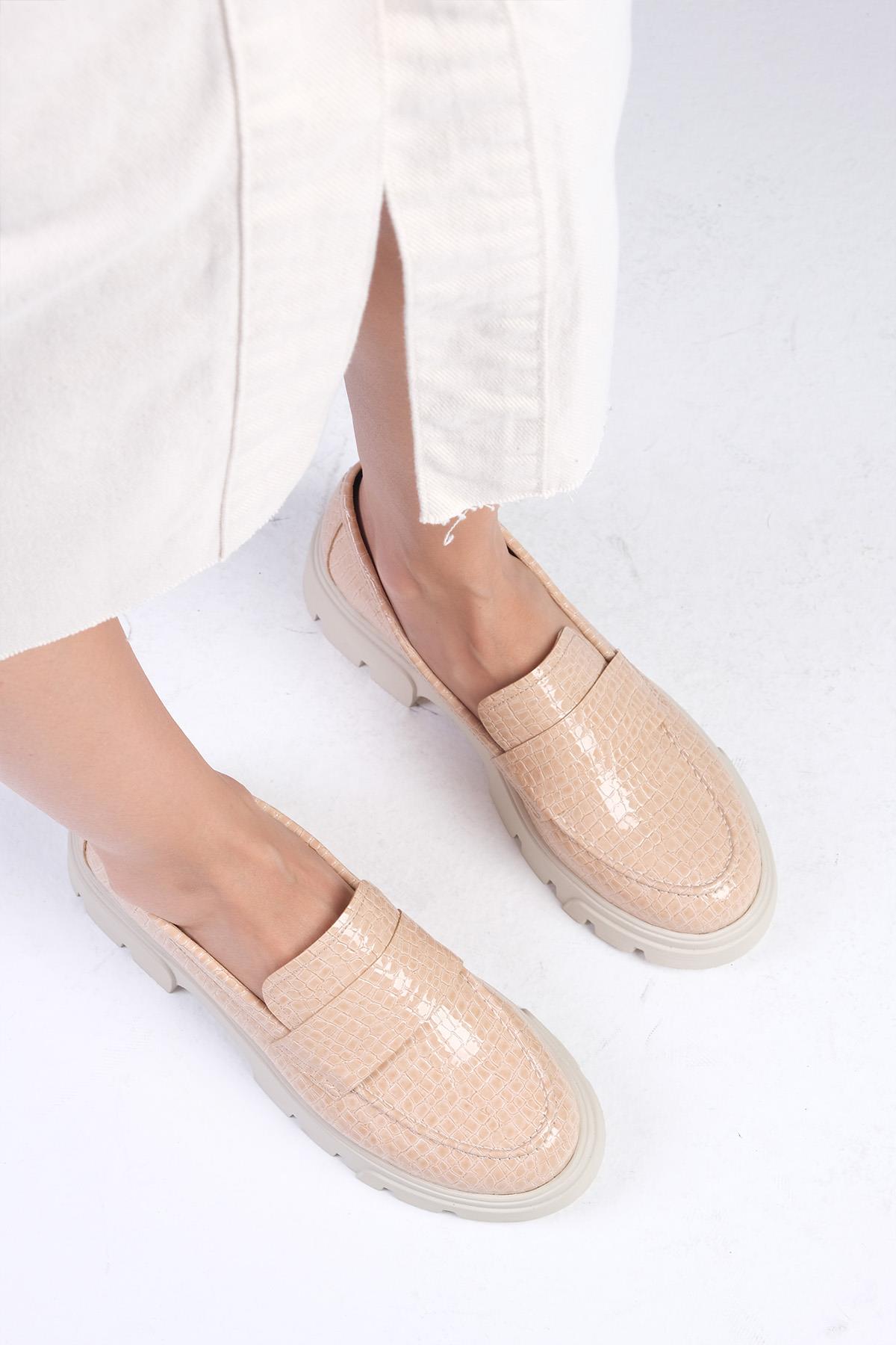 Andrea Ten Rengi Kalın Tabanlı Oxford Ayakkabı