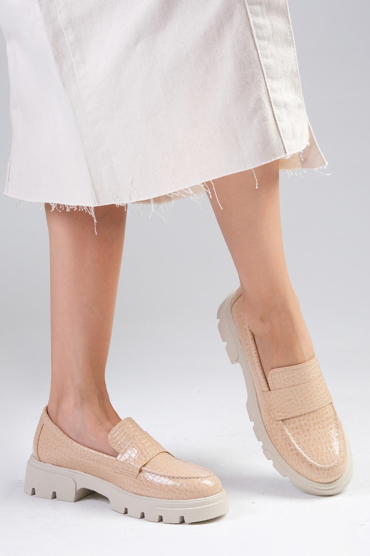 Andrea Ten Rengi Kalın Tabanlı Oxford Ayakkabı